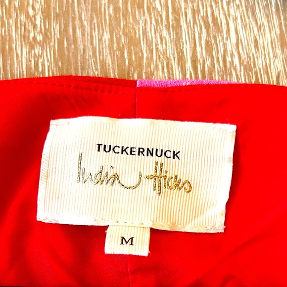 Tuckernuck India Hicks Scarlet Medium Hot Pink Madame G Colorblock Caftan - Picture 3 of 8